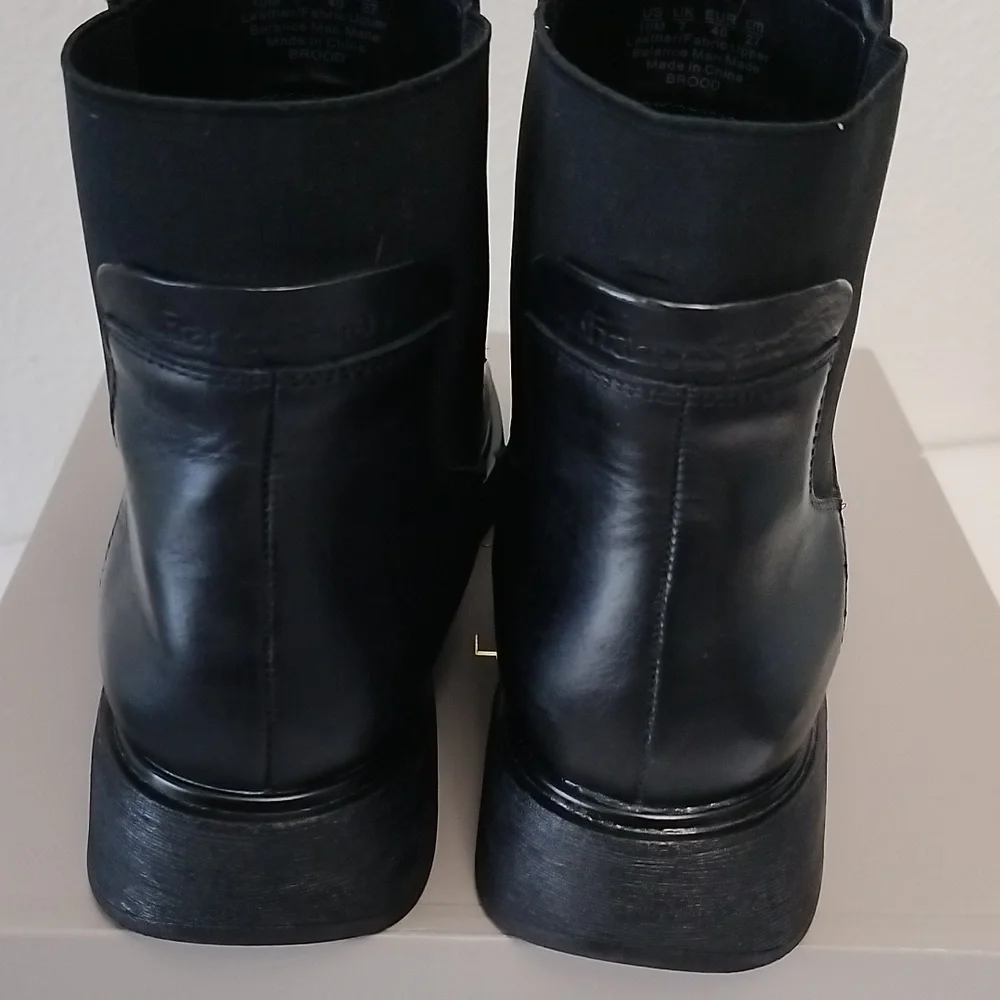 Franco Sarto Size 10 Black Leather Brood Chelsea Boots - Picture 4 of 11
